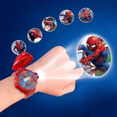New 3D Projection Spiderman Children Watches for Kids Boys Girls Digital Clock School Student Gift