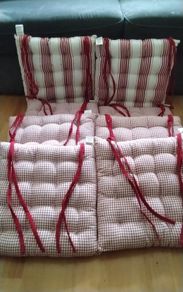 Chair Cushions x 8 or Two Sets of Four (4)