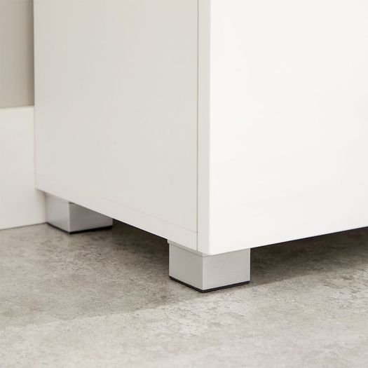 Bathroom cabinet white  bathroom cabinet, sideboard with drawer, bathroom cabinet with double door, adjustable shelf level, with feet, for bathroom, hallway, entrance area, 60 x 30 x 80 cm, white