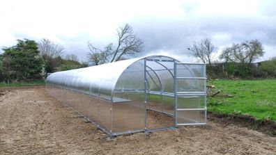 Greenhouse / polytunnel with strong Polycarbonate sheeting