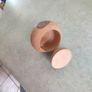 Vintage wooden Salt cellar with lid, 1970's Image 5