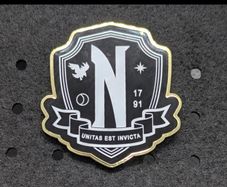Wednesday nevermore enamel pin
