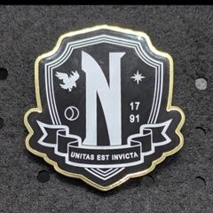 Wednesday nevermore enamel pin