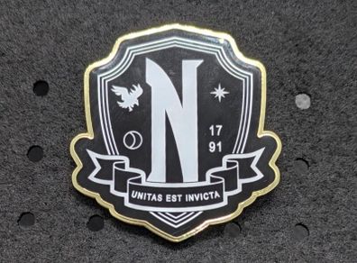 Wednesday nevermore enamel pin