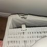 White wicker storage box Image 3