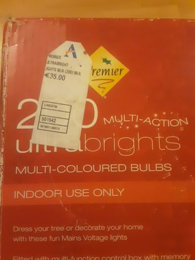 Christmas Lights .. 200 Multicolor Ultra Bright .. Indoor Use Only .. Heavily Reduced.. No Lower Offers .. Now at Half of Half Price