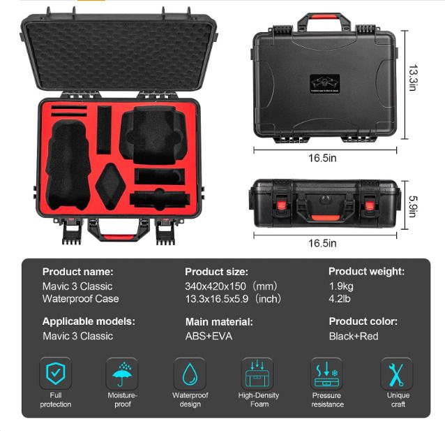 STARTRC Mavic 3 Classic Case Waterproof Hard Carrying Case for DJI Mavic 3 Classic Accessories