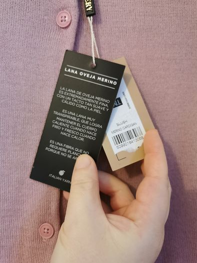 BNWT - GALLERY merino blend cardigan UK 8-10