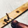 Vintage Brass and Wood Kitchen Utensils with Decorative Hanging Bar, Mid 20th Century Image 6