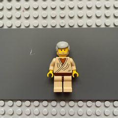 lego star wars sw0023 Obi-Wan Kenobi minifigure- Old, Yellow Head, Light Gray Hair