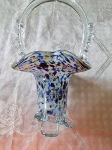 Murano glass basket