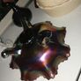 Antirque Amethyst Carnival Glass Grape and Cable Footed Bowl Circa 1908 to 1920 Image 7