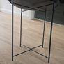 Black metal side table Image 3