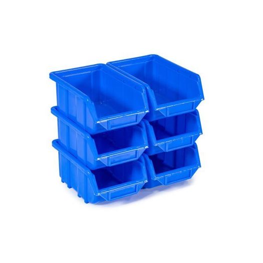 100x Stackable Plastic Part Bins / Storage Boxes