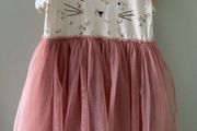 Pink Bunny Short Sleeve Party Tutu Dress 6-7 years