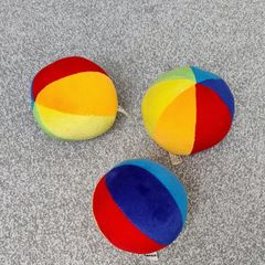 3 Plush Balls Developmental Toys Colour Learning