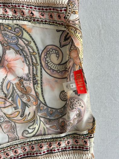 River Island Boho Paisley Wrap Playsuit Romper with Matching Kimono size S XS