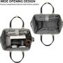 Laptop Backpack for Women,15.6 Inch Stylish Laptop Rucksack Wide Open, College School Backpack with USB Charging Port, Water Resistant Travel Business Work Bag Computer Bookbag for Men, Black (FREE POSTAGE) Image 3