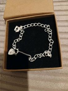 Real solid silver Bracelet with two solid silver