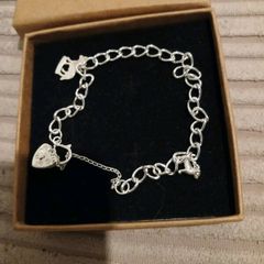 Real solid silver Bracelet with two solid silver