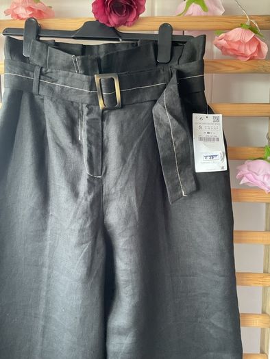 trousers zara Bnwt black linen trousers size small