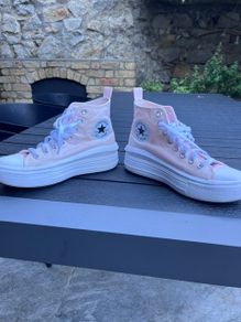 Baby Pink Converse All Star Platform Trainers