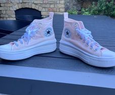 Baby Pink Converse All Star Platform Trainers