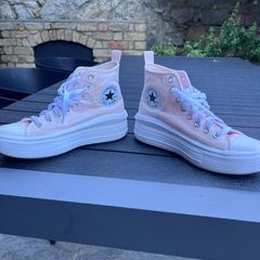 Baby Pink Converse All Star Platform Trainers