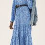 M&S blue dress long sleeve size 8 Image 6