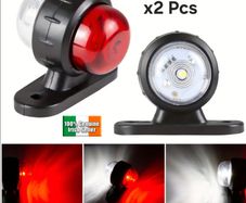 x2PCS Truck Trailer Lights LED Side Marker Indicators Lorry Tractor Signal Lights Parking Light Red/White