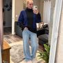 Sweaty Betty Colour Block Navy Black Alpaca Blend Super soft Knit Jumper Sweater Size M Cut for an oversized feel Image 3