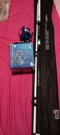 kamasaki big spinning rod combo plus savage gear lures