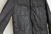 Pepe Jeans Jackdaw Jacket Olive Mens L Coated Utility Field Coat Padded