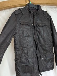 Pepe Jeans Jackdaw Jacket Olive Mens L Coated Utility Field Coat Padded