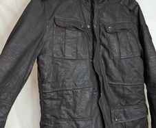 Pepe Jeans Jackdaw Jacket Olive Mens L Coated Utility Field Coat Padded