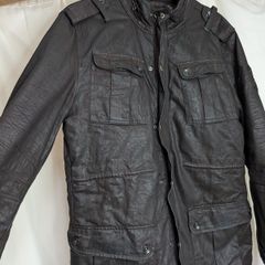 Pepe Jeans Jackdaw Jacket Olive Mens L Coated Utility Field Coat Padded