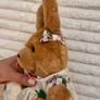 Vintage TCC Continuity Holdings 1995 Bunny Rabbit Floral Dress Soft Plush approx. 24 cm. (with ears) Used Please see photos Image 4