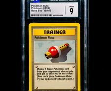 Pokemon Flute 86/102 CGC 9 Mint Graded Uncommon WOTC Base Set 1999 Pokemon Card Vintage