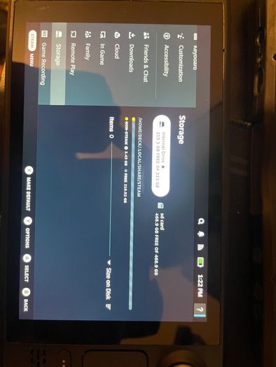 256 gb LCD steam deck + 460GB micro SD card