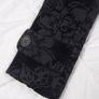 Desigual Black Velvet Embossed Floral Pattern High Neck Longline Coat 8UK/36EU Image 7