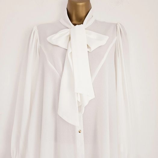 NEW Dorothy Perkins Crepe White Pussybow Blouse