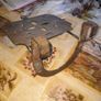 Beautiful Antique Forged Iron and Sliding Brass Trivet Post Available or Collection on all my Ads Image 2