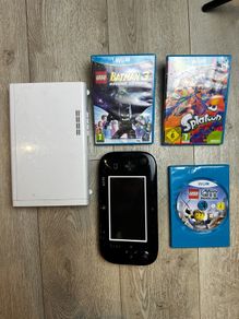 Wii U Console + Black GamePad + 3 Games (No Cables)