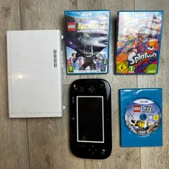 Wii U Console + Black GamePad + 3 Games (No Cables)