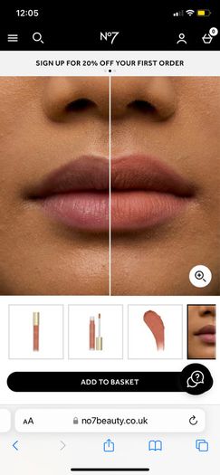 No 7 soft blur lip creme in peach nude