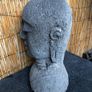 Large 14 inches height ,Vintage Balinese Solid Lava Stone Buddha Head Sculpture Image 4