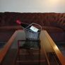 French wine bottle holder traditional table server 1950's. Woven wire basket. Image 4