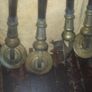 5 antique brass and wood bar pumps Image 3