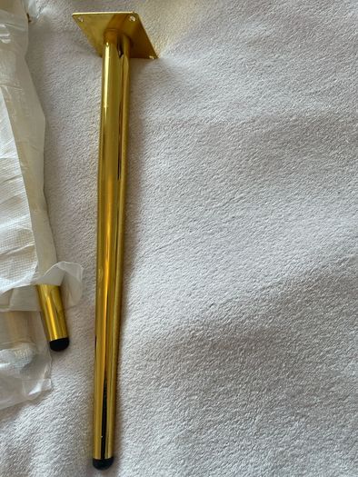 4x Gold Tapered Metal Furniture Legs 45cm 17" DIY Upcycle Sofa Table Feet legs