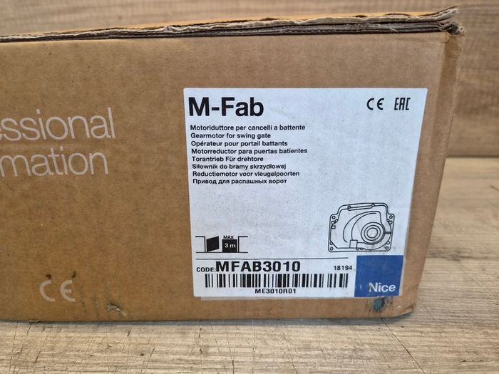 Nice M-Fab Swing Gate Motor MFAB3010